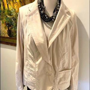 Lane Bryant Beige  Jacket Embroidery Cuff  Size 20